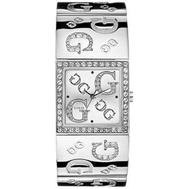 Guess Women's G86073L Silver Stainless-Steel Quartz Watch with White Dial
