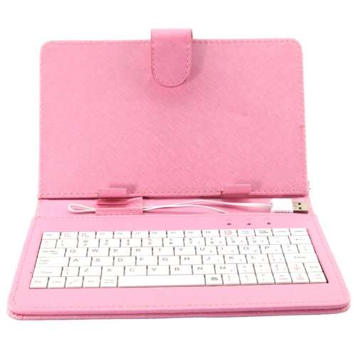Universal Popular Leather Case Cover + USB Keyboard for Android Tablet Pc (Tablet have to be Compati
