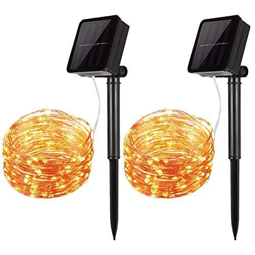 Amir Solar Powered String Lights, 100 LED Christmas Lights, Starry String Lights, Indoor/Outdoor Cop