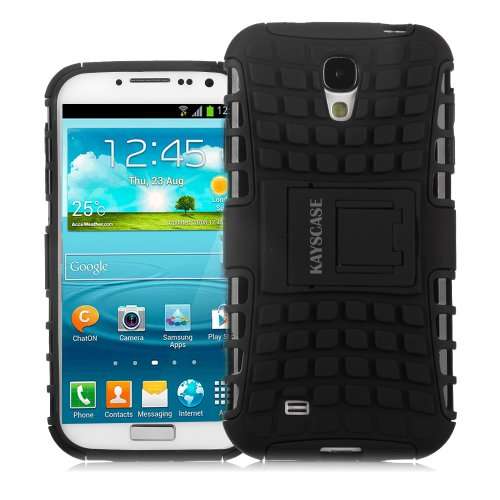 KaysCase ArmorBox Cover Case for Samsung Galaxy S4 SIV S IV Mini Smart Phone (Black) (S4 mini)