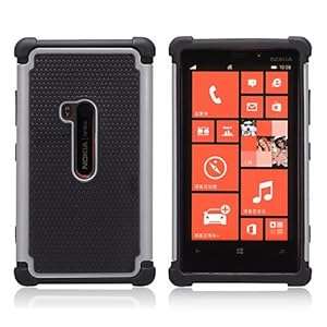 32nd Shock proof defender heavy duty tough case cover for Nokia Lumia 920 s (Shock proof - Grey)