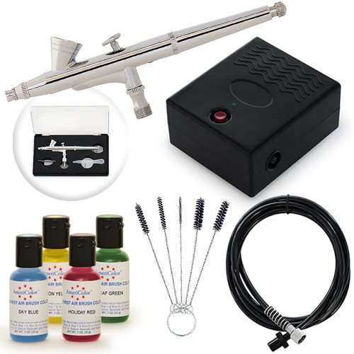 Complete Airbrush Cake Decorating Set - 4 AmeriMist Colors
