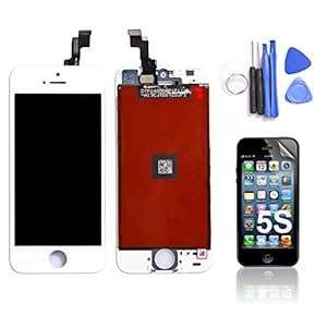 SAVFY LCD Touch Screen & Digitizer Display Assembly Replacement For iPhone 5S White