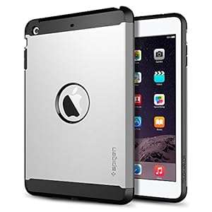 iPad Mini 3 Case Spigen [AIR CUSHION] iPad Mini 3 Case [Tough Armor] [Satin Silver (Satin Silver)
