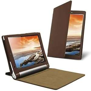 Celicious Brown PU Leather Folio Wallet Stand Case for Lenovo YOGA Tablet 10