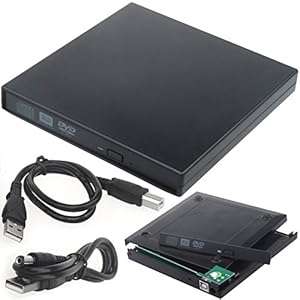 Safekom - SATA to USB 2.0 External Case Cover Caddy For Laptop CD DVD RW Rom Combo Drive