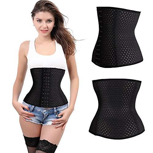LYZ Waist Tummy Slimming Breathable Workout Shapewear Body Shaper Girdle Black