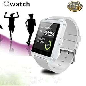 Foxnovo U8 Bluetooth Smart Wrist Watch Touch Screen 1.48-Customs-U Watch Phone Mate for (- white)