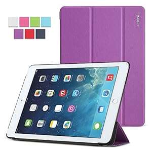 iPad Air 2 Case - Poetic Apple iPad Air 2 Case [Slimline Series] - PU Leather Trifold (Lavender)