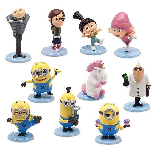 Despicable Me 2 PVC 2 Inch Mini Figure 10-Piece Set [Gru, Dr.Nefario, Margo, Edith, Agnes, Unicorn,
