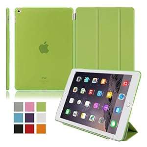 Besdata Magnetic Smart Cover Stand Hard Back Case for Apple iPad Air 2 (2014 Version) S (Green)
