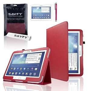 SAVFY Samsung Galaxy Tab 3 10.1 INCH (GT-P5200/ P5210/ P5220) Leather Case Cover Executive Multi Fun