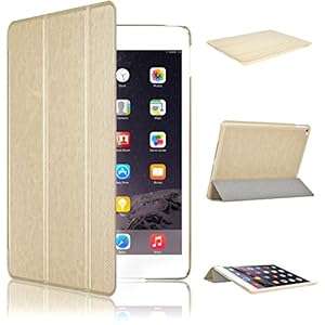 Swees Apple iPad Air 2 Case - Ultra Slim Leather Cover Case for Apple iPad Air 2 [6th Gene (Gold)