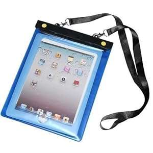 Accessotech Waterproof Case Cover Pouch Protector Neck Strap for Apple iPad 1234Mini