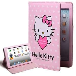 High Quality! Hello Kitty Themed Apple iPad Mini Folio Case/Smart Cover with