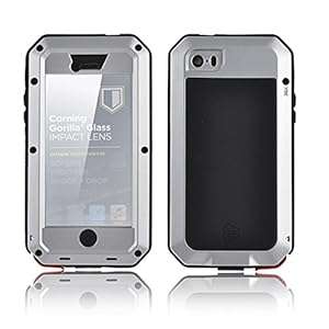 Redpepper Aluminum Case for Apple iPhone 5C Waterproof Shockproof DirtProof with Screen (Silver)