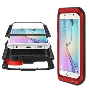 Samsung Galaxy S6 Edge Case Pasonomi [Heavy Duty] Aluminum Case for Samsung Galaxy S6 Edge (Red)