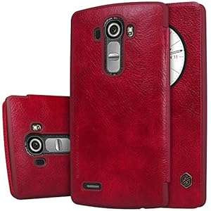 MYLB Slim book-style PU Leather flip phone case cover for LG G4 smartphone (for LG G4 red)