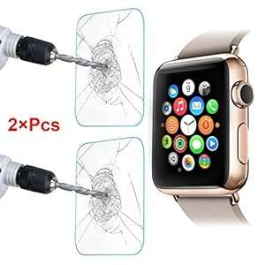 DLAND 2pcs 42mm Tempered Glass Screen Protector thinnest [0.08mm] Scratch-resistan (protector 42)