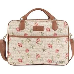 Signare Womens Ladies Tapestry Fashion Laptop Computer Bag Red Rose