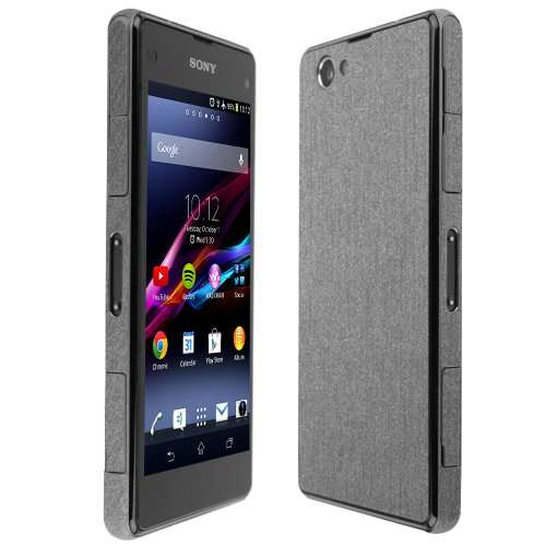 Skinomi TechSkin - Sony Xperia Z1 Compact Screen Protector + Brushed Steel Full Body Skin Protector