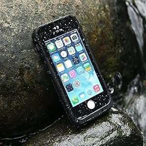 LevinTM iPhone 5 5S 6.6 ft Underwater Waterproof Shockproof SnowProof DirtProof Durable F (Black)
