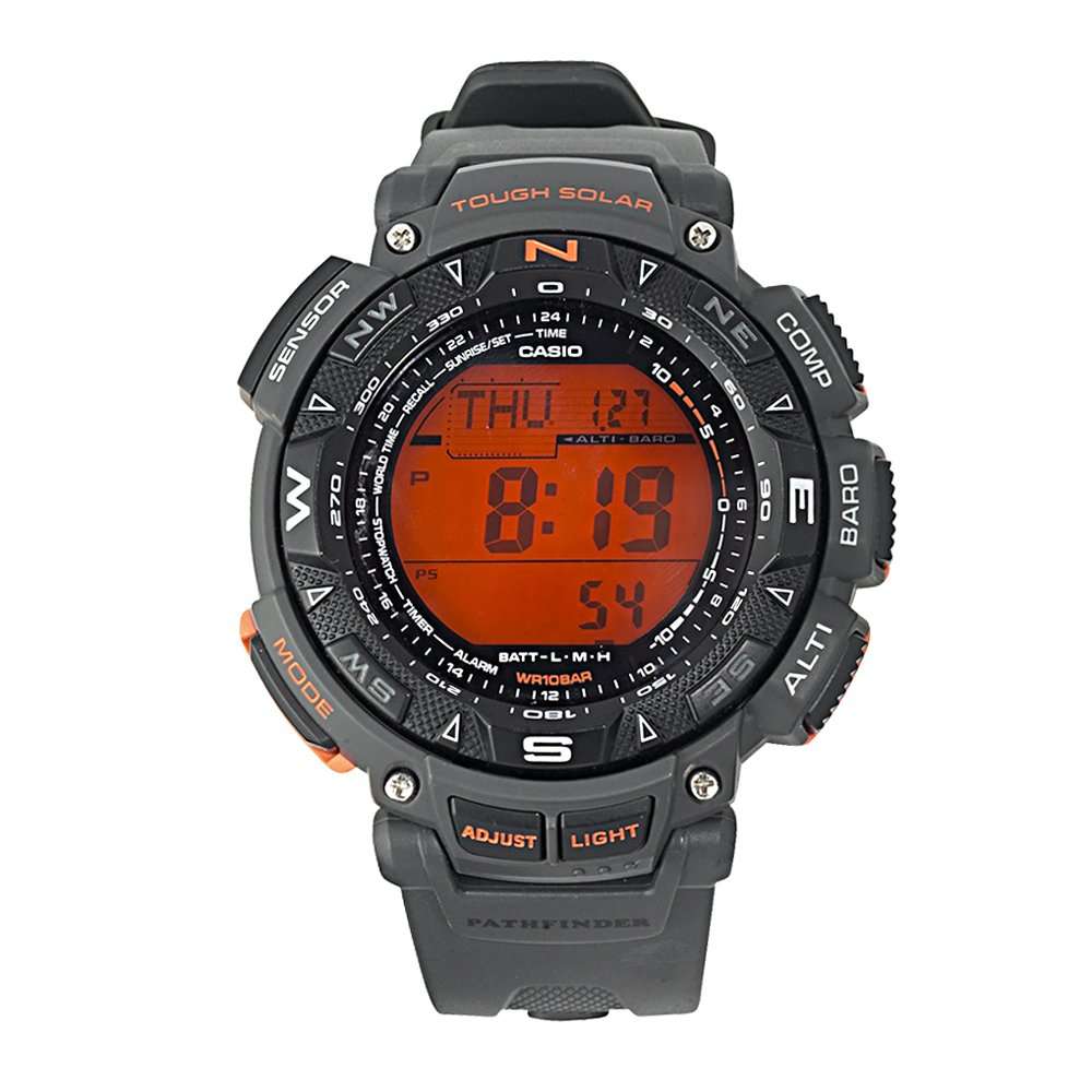 Casio Men's PAG240-8 Pathfinder Amazon Exclusive Triple Sensor Tough Solar Digital Watch