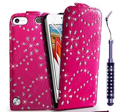 ZAFOORAH PU Leather Case Cover for Apple iPod Touch 5 5th Generation Free StylusScreen ProtectorMicr
