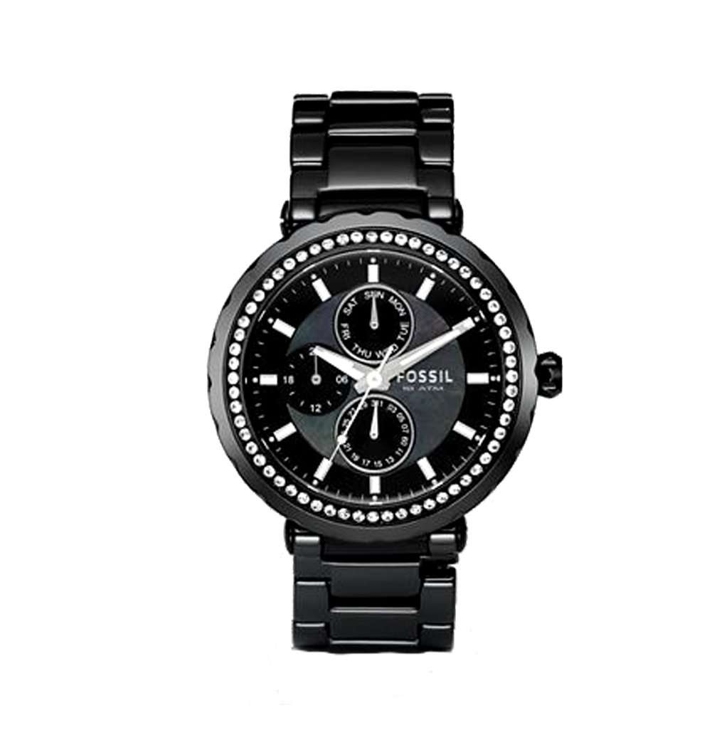 Fossil Fossil Ladies Multi-Function Black Ceramic Glitz Watch  CE1009 Black Ceramic