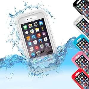 iPhone 6 Waterproof Case - New Waterproof Snowproof DirtProof Shockproof Arm (Waterproof - White)