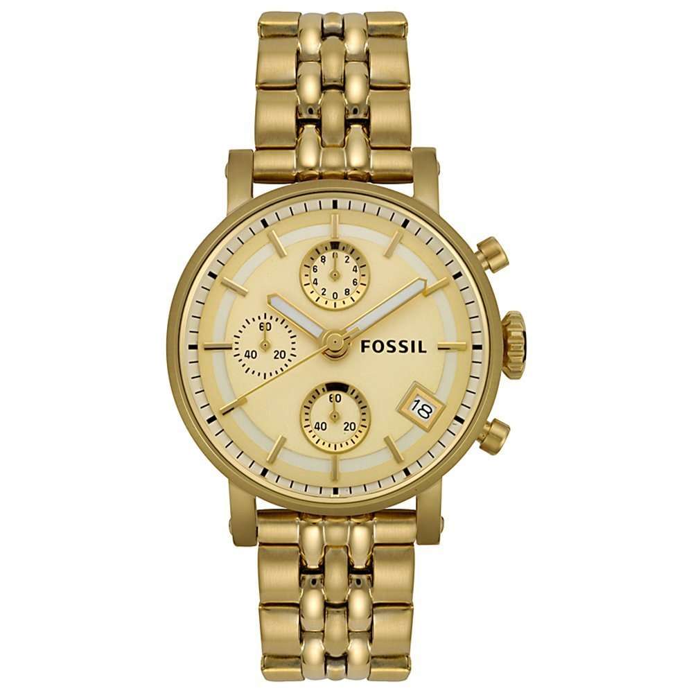Fossil Unisex ES2197 Chronograph Gold Tone Watch