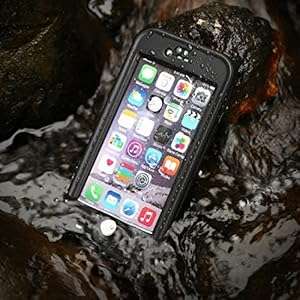 LevinTM iPhone 6 Plus 6.6 ft Underwater Waterproof Shockproof SnowProof DirtProof DustPro (Black)