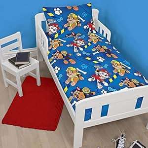 Paw Patrol Rescue Junior Toddler Rotary Duvet Cover Free Paw Patrol Small Foil Caption Sticker