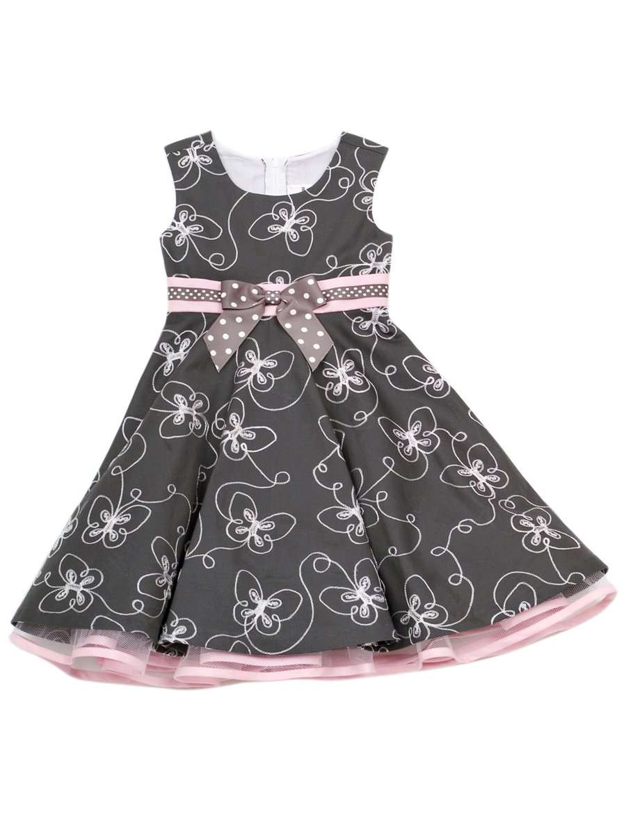 Rare Editions Girls 2-4 Butterfly Embroidered Dress