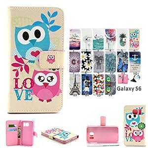 DEENOR PU Leather Wallet Stand Flip Case Cover for Samsung Galaxy S6 / G920. D06