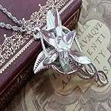 (US) Niceroker Fashion the Lord of the Rings Elf Princess Evening Star Silver Necklace