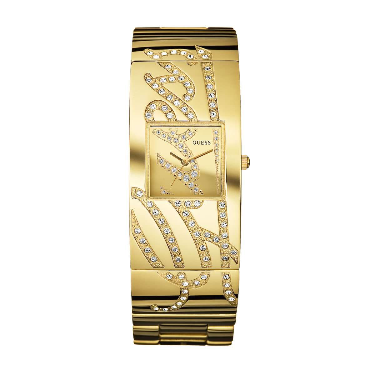 GUESS Women's W15052L1 Signature Goldtone Stainless Steel Goldtone Dial Watch