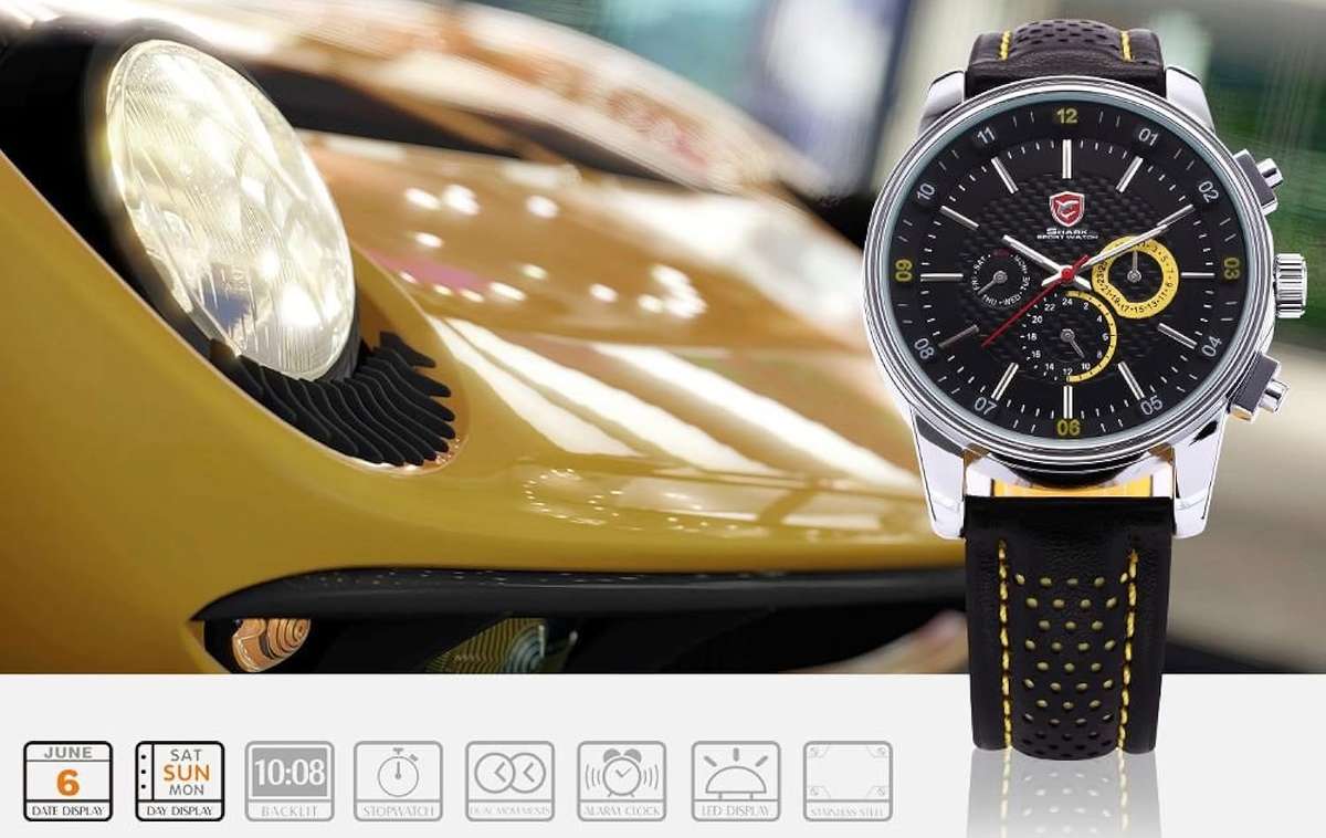 *1st in SA* SHARK CARBON INFUSED GT INSPIRED RACER CHRONOGRAPH WATCH W/ BOX, PAPERS, LOADED!!