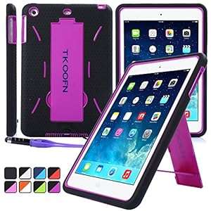 Besdata Heavy Duty Kid Proof Hybrid Shockproof Case - Silicone Skin Case & Hard Pr (Purple+Black)