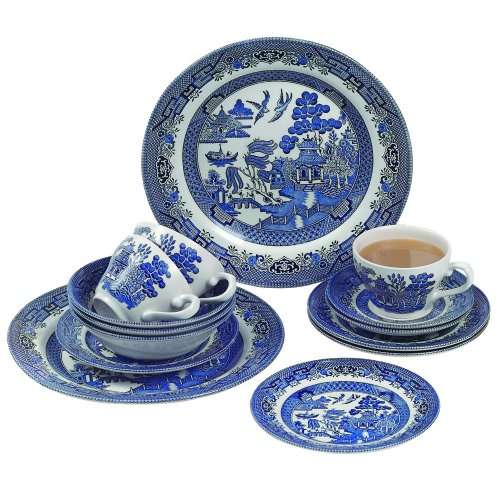 Churchill China Blue Willow 20 Piece Dinner Set