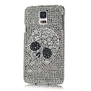Black Skull Diamond Rhinestone Cover Case for Samsung Galaxy S5 SV I9600