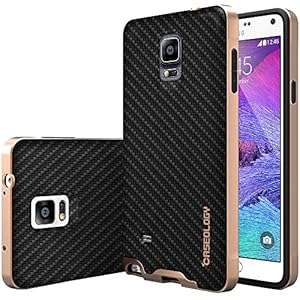 Galaxy Note 4 Case Caseology [Bumper Frame] Samsung Galaxy Note 4 Case [Carb (Carbon Fiber Black)