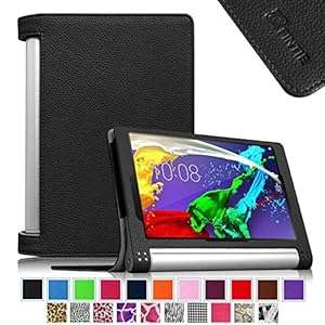 Fintie Lenovo YOGA 2 8 inch Tablet Folio Case Cover with Auto Sleep / Wake Feature (Only (Black)