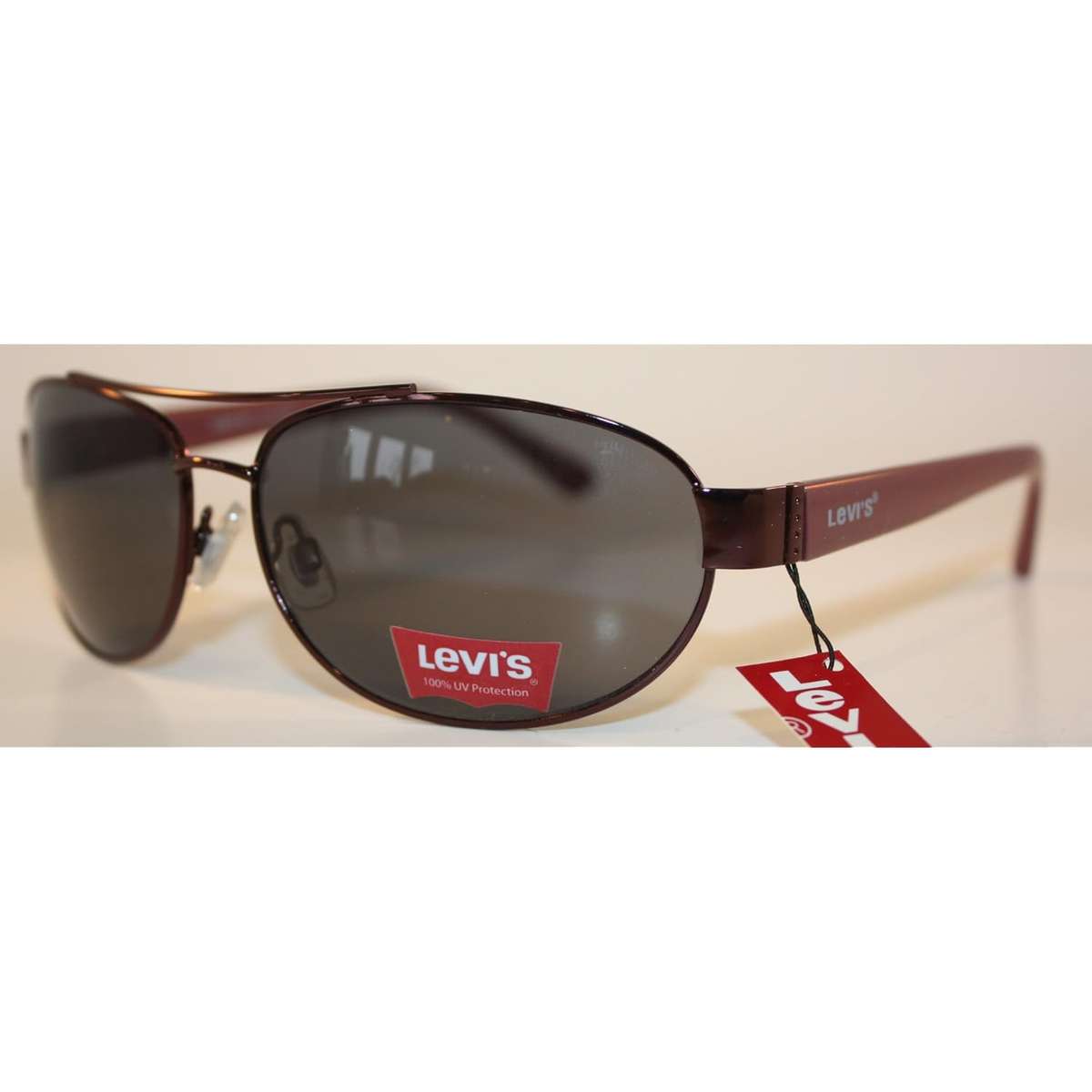 LS 137 Levi's Unisex Sunglasses, Choice of Oval Burgundy or Aviator Purple w/ Pouch!
