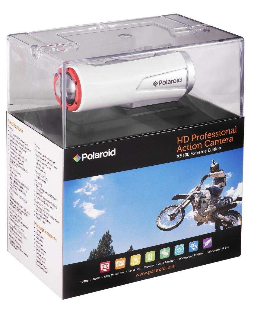 Polaroid XS100i Wi-Fi Extreme Edition HD 1080p 16MP Action Camera With Full Mounting Kit Included