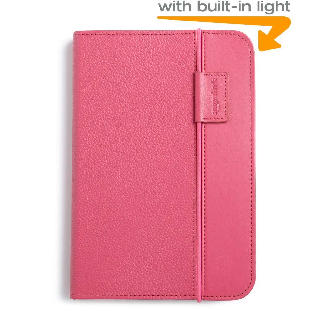 Kindle Lighted Leather Cover, Hot pink (Fits 6" Display, Latest Generation Kindle)