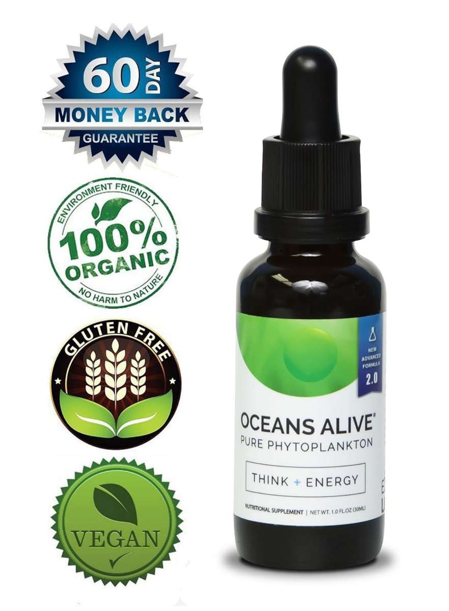 Oceans Alive 2.0 Marine Phytoplankton by Activation Products, 30 ml - Increases Energy and Vitality,