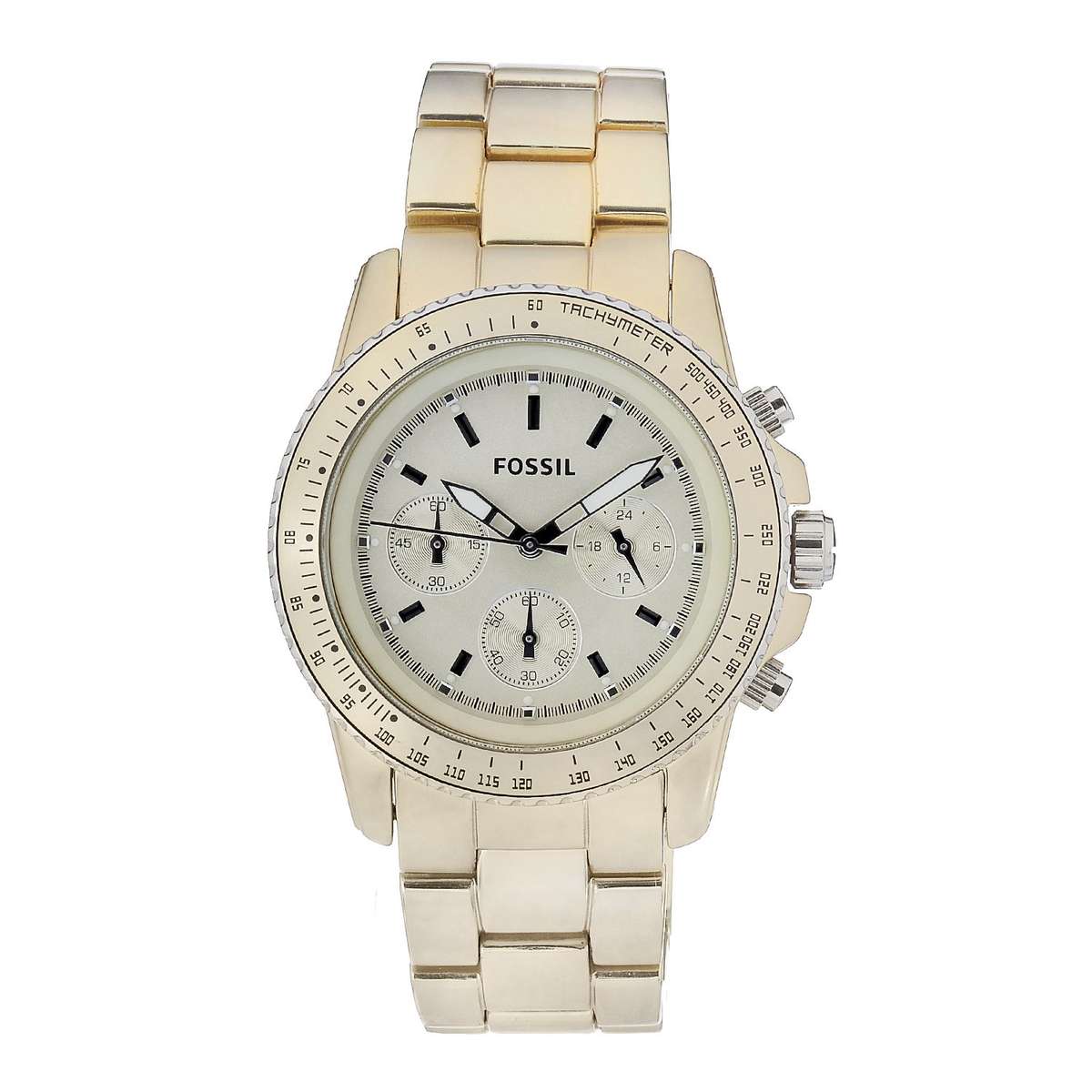 Fossil Fossil Ladies Champagne Stella Aluminum Chronograph Watch CH2708