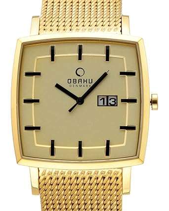 **R2799***OBAKU HARMONY Brand New Date Titan Glass Watch . v134gggmg1