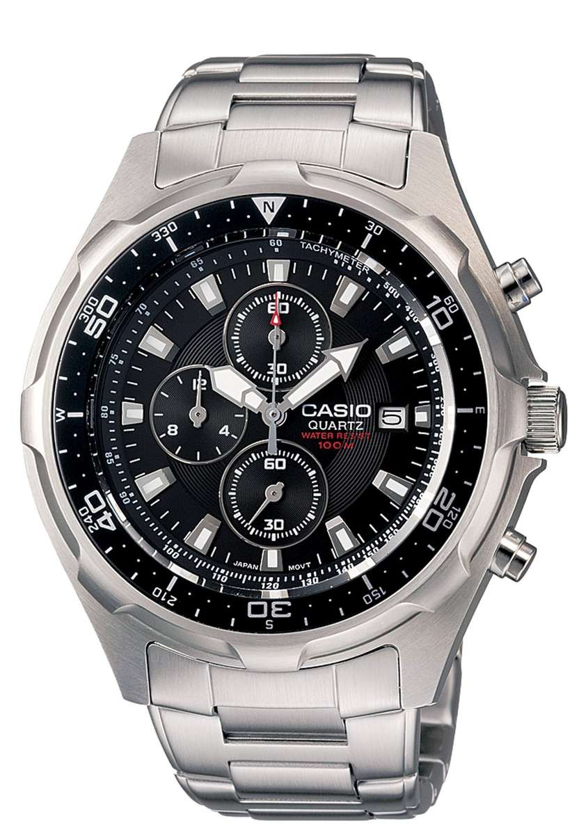 Casio Men's AMW330D-1AV Dive Chronograph Stainless Steel Watch